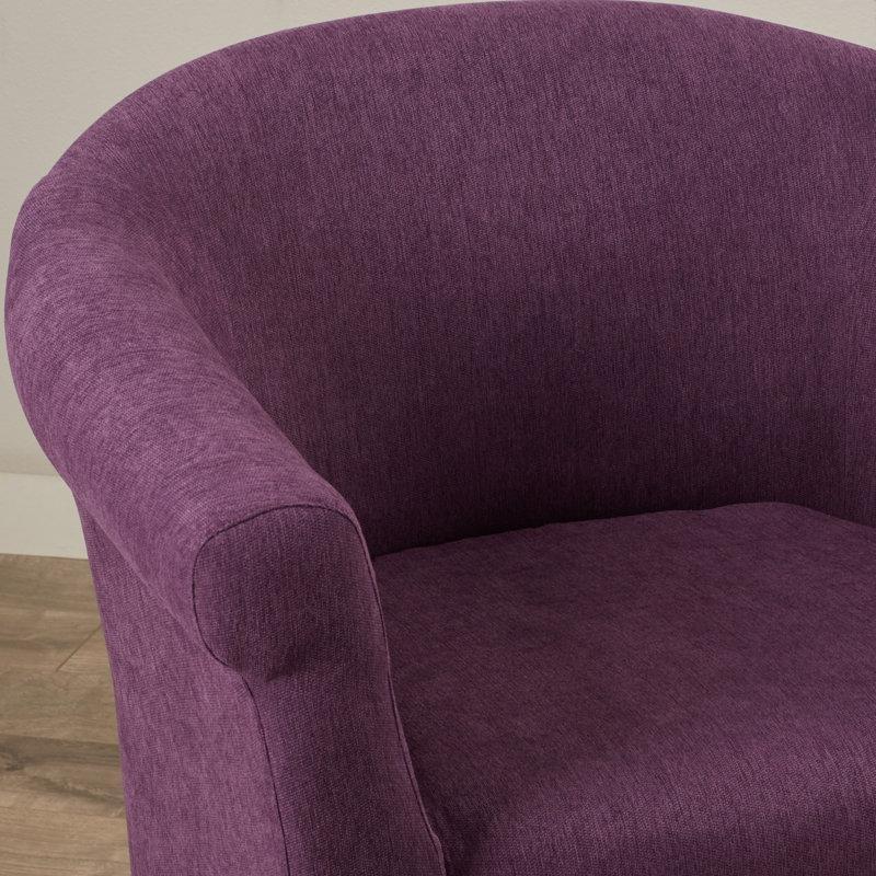 Yuvarlak Kolçaklı Fıçı Tasarım Polyester Kumaş Döşemeli Tekli Koltuk - 203534