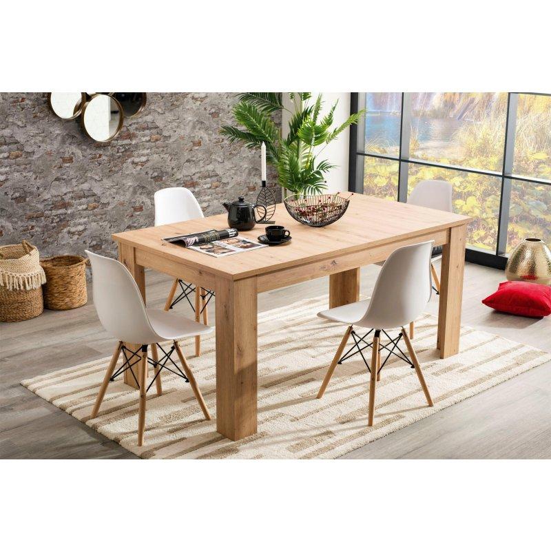 Zanaatkar Meşe Ahşap Büyüyebilen Bohem Yemek Masası - 161x91 cm - 236701