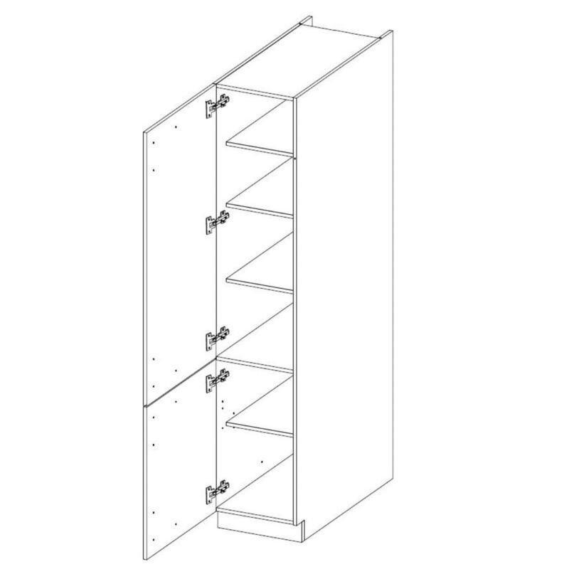 Zanaatkar Meşe ve Mat Siyah Laminat Panel 16 Modüllü Yavaş Kapanır Köşe Mutfak Modelleri - 270x235 cm - 186147