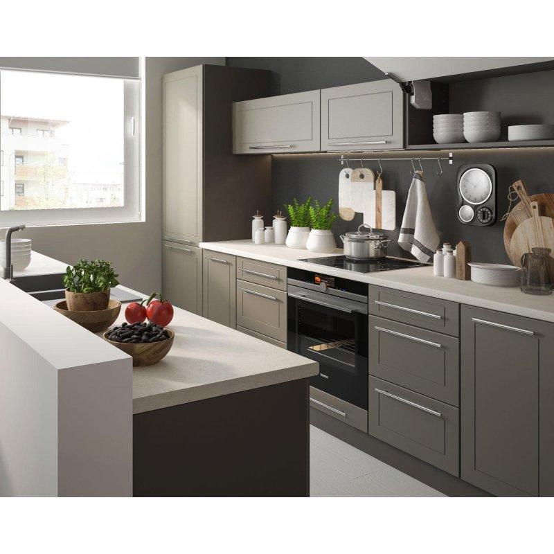 Zeytin Grisi Mat Lake MDF Soft-Close Hazır Mutfak Takımı - 280 cm - 185096