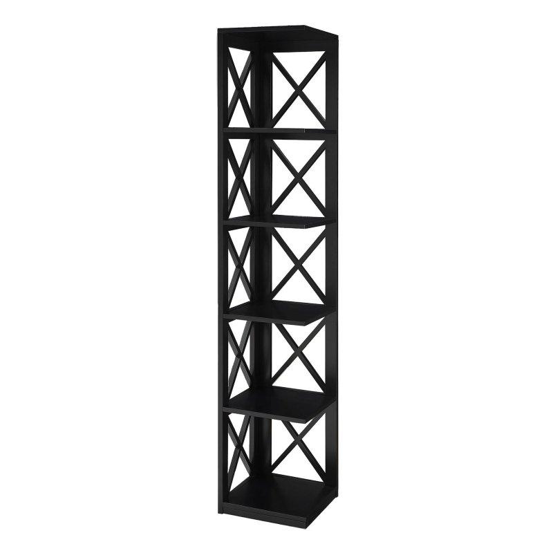 5 Raflı MDF X Tasarımlı Köşe Kitaplık - 317004