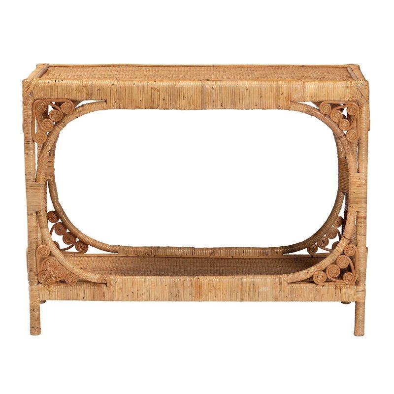 Açık Bal Rengi Rattan Raflı Bohem Dresuar - 100x41 cm - 331643