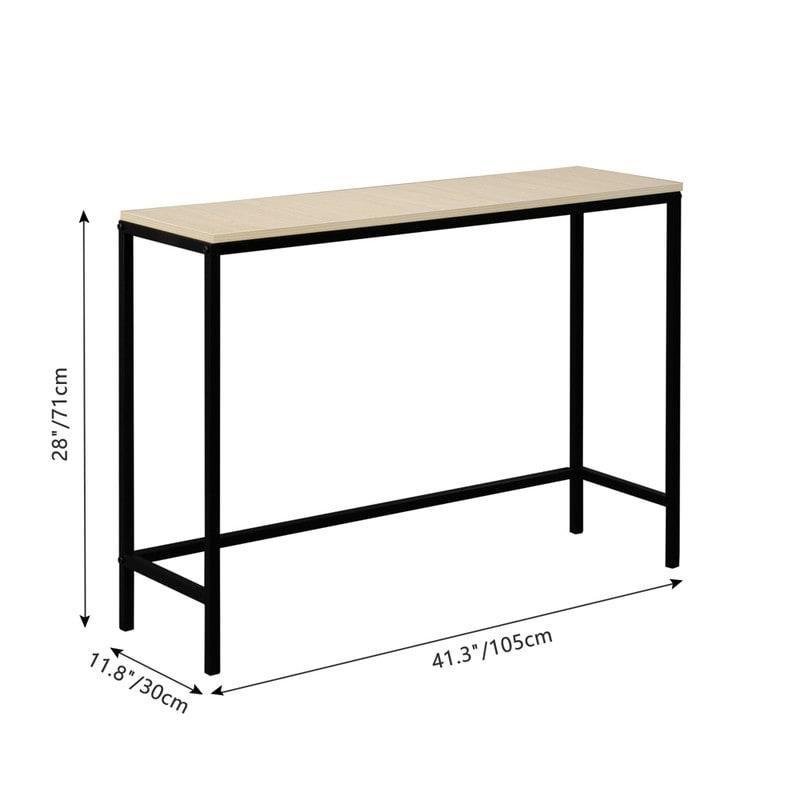 Açık Ceviz MDF Metal Ayaklı Endüstriyel Tasarım Dresuar - 105x30x71 cm - 331194