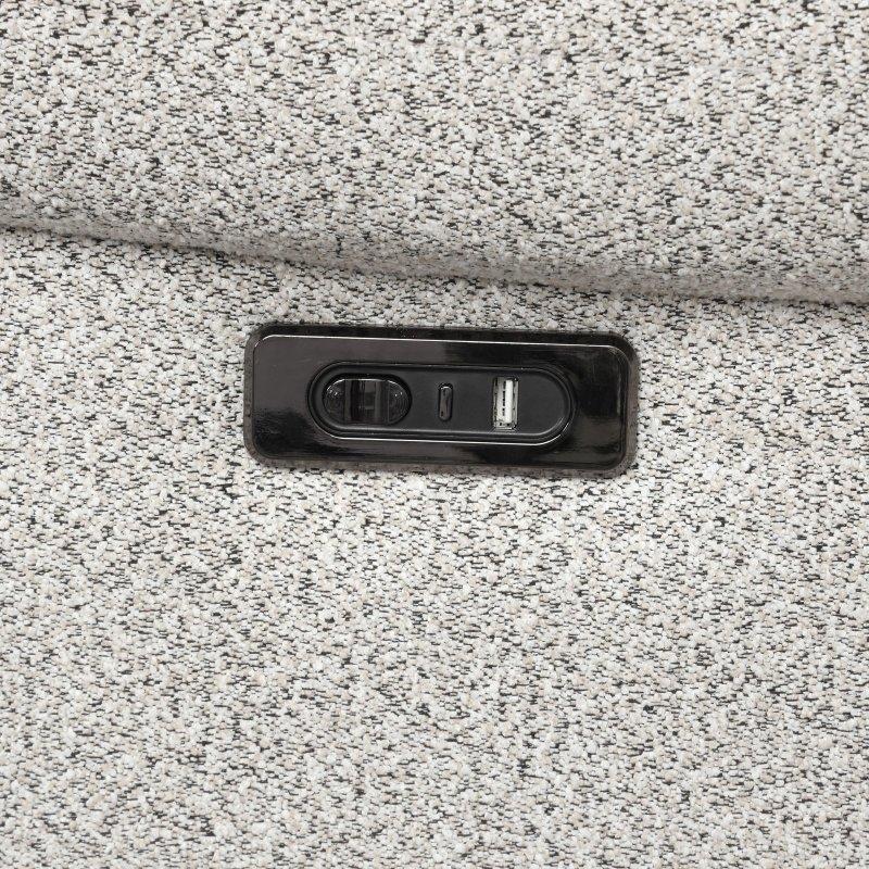 Açık Gri Şönil Konsollu USB Portlu Elektrikli Mekanizmalı Köşe Koltuk - 293x261 cm - 259466