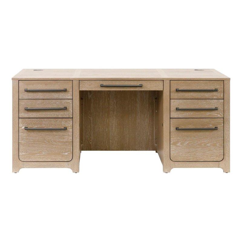 Açık Kahverengi Ahşap Çift Kaideli Ofis Masası - 173x72 cm - 327965