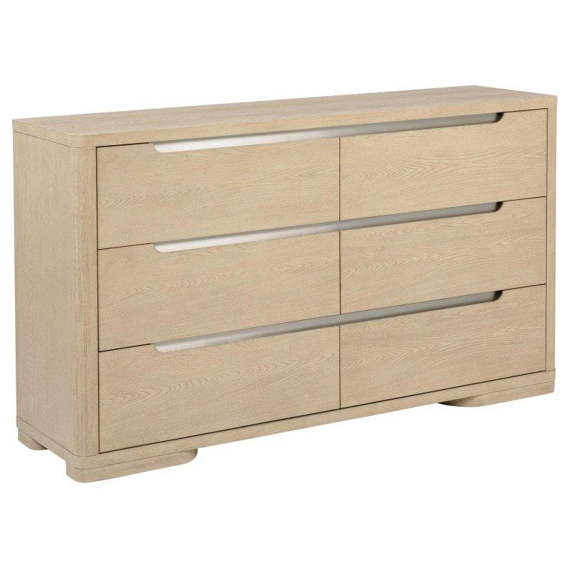 Açık Karaağaç 6 Çekmeceli Modern Şifonyer - 168 cm - 307395