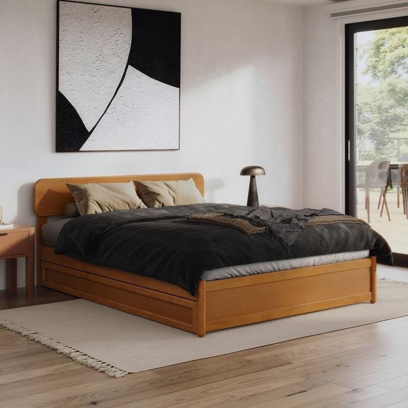 Açık Karamel Masif Kauçuk Ağacı Ayarlanabilir Başlıklı Yavru Yataklı Karyola - 170x211 cm - 329181 Açık Karamel Masif Kauçuk Ağacı Ayarlanabilir Başlıklı Yavru Yataklı Karyola - 170x211 cm - 329181