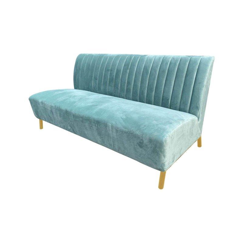 Açık Yeşil Kumaş Gold Paslanmaz Çelik Ayaklı Dikey Kapitoneli Kolsuz Bohem Koltuk - 181 cm - 284006