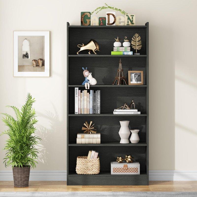 Ahşap 6 Raflı Kapalı Sırtlı Dikey Kitaplık - 183 cm - 316597