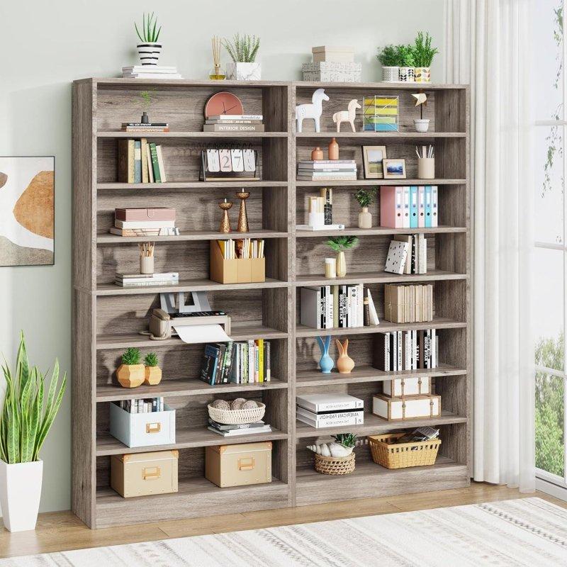Ahşap 9 Raflı Modern Kitaplık - 80x30x180 cm - 318475