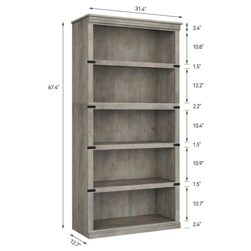 Ahşap Açık Raflı Rustik Tasarım Kitaplık - 313252