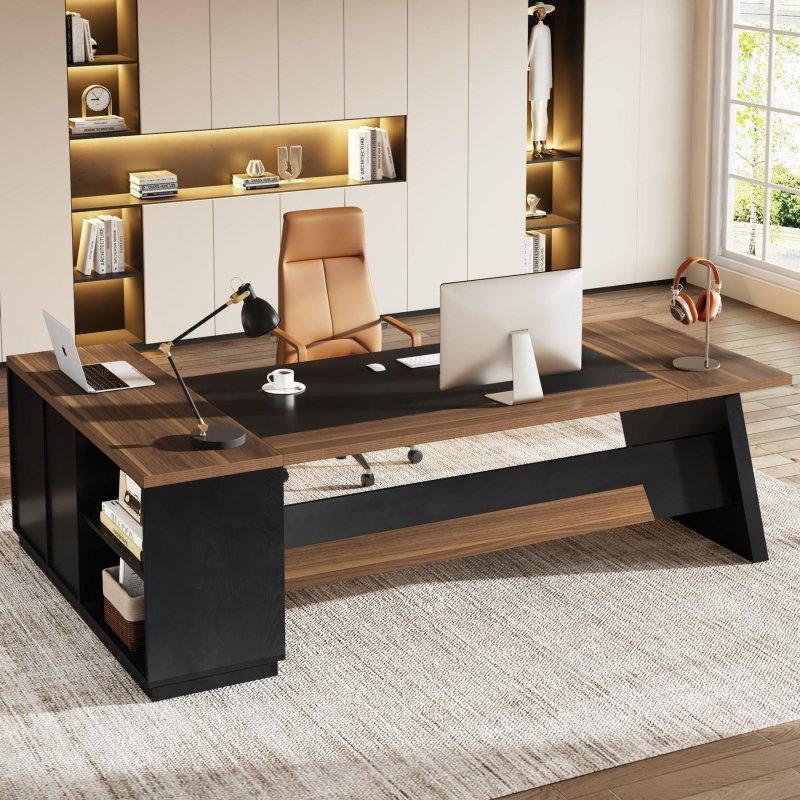 Ahşap Dosya Dolaplı ve Çekmeceli L Tipi Ofis Masası - 200 cm - 326728 Ahşap Dosya Dolaplı ve Çekmeceli L Tipi Ofis Masası - 200 cm - 326728