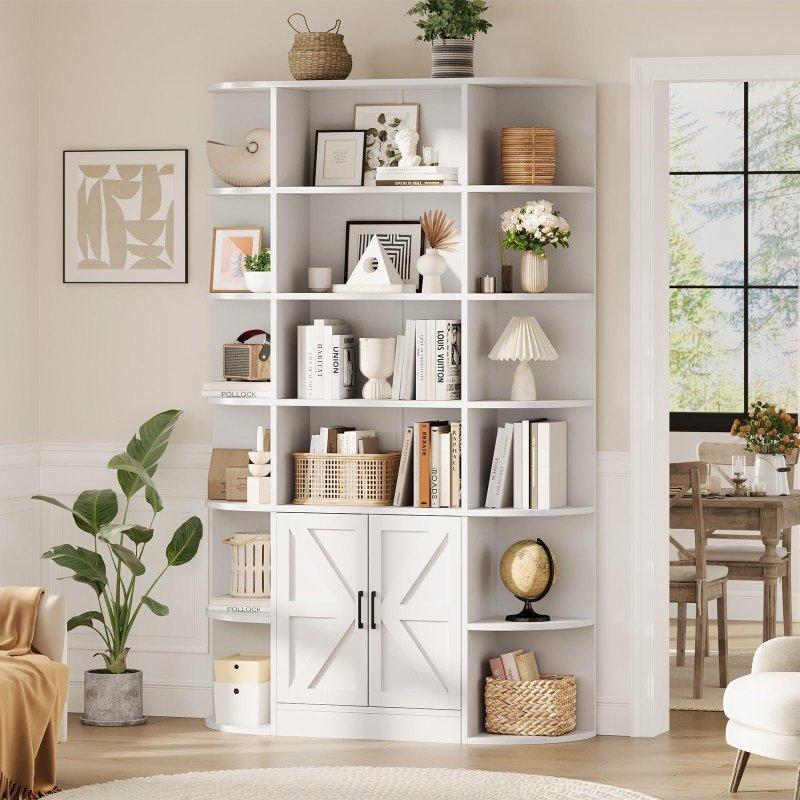 Ahşap Kapaklı 6 Raflı Kitaplık - 191 cm - 320491