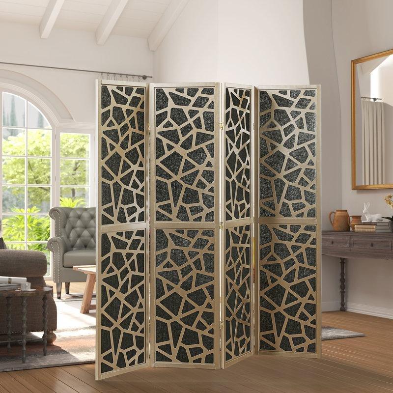Ahşap Katlanır Portatif Paravan - 177x179 cm - 321483