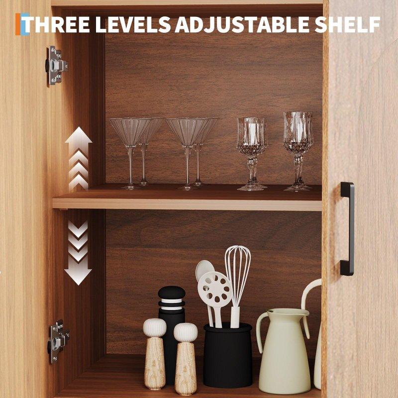 Ahşap Kemerli Kapaklı 5 Raflı Kitaplık - 181 cm - 318414