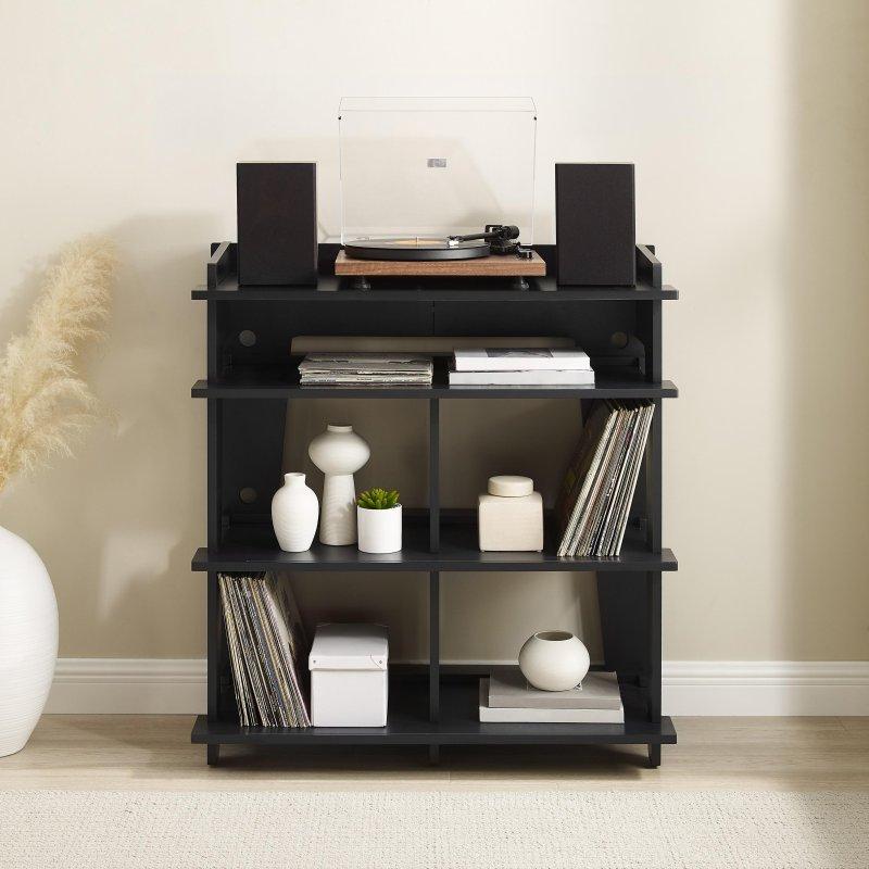 Ahşap MDF Plak Arşiv Standı ve Pikap Sehpası Kitaplık - 313838