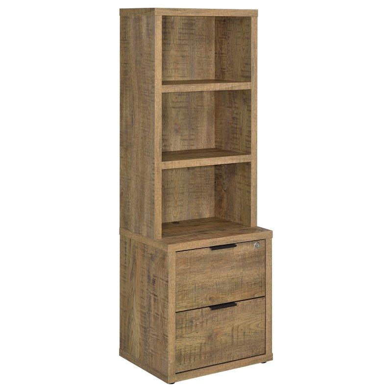 Ahşap USB Şarjlı ve Kilitli Çekmeceli Kitaplık - 51x40x156 cm - 317345 Ahşap USB Şarjlı ve Kilitli Çekmeceli Kitaplık - 51x40x156 cm - 317345