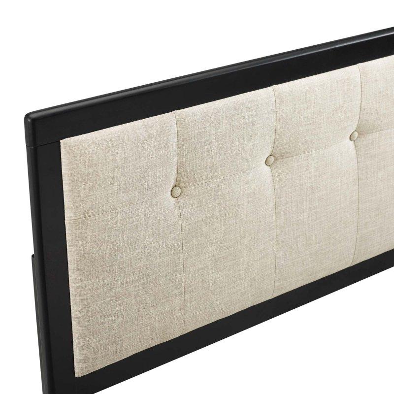 Ahşap ve Kumaş Kapitoneli Ayarlanabilir Yatak Başlığı - 335097