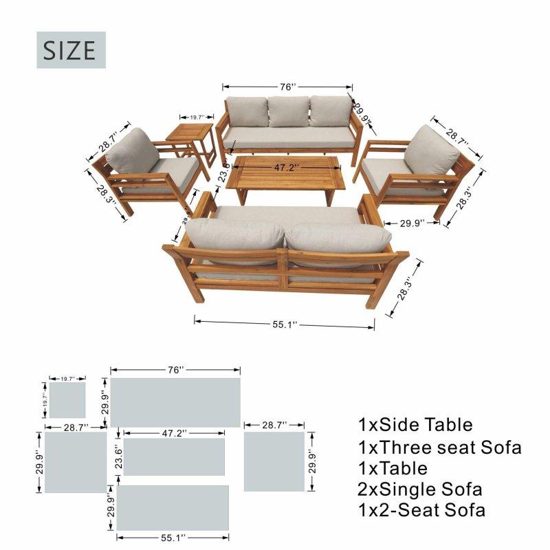 Akasya Ağacı 6 Parça Minderli Bahçe Takımı - 270251