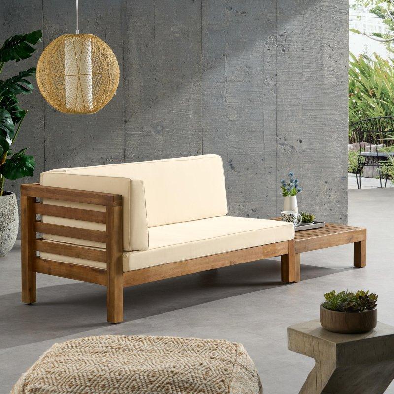 Akasya Ağacı Sol Kollu Minderli Latalı Bahçe Takımı - 148 cm - 273464