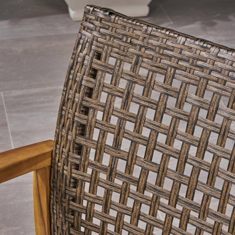 Akasya Ağacı ve Rattan 5 Parça 6 Kişilik Bahçe Takımı - 270681