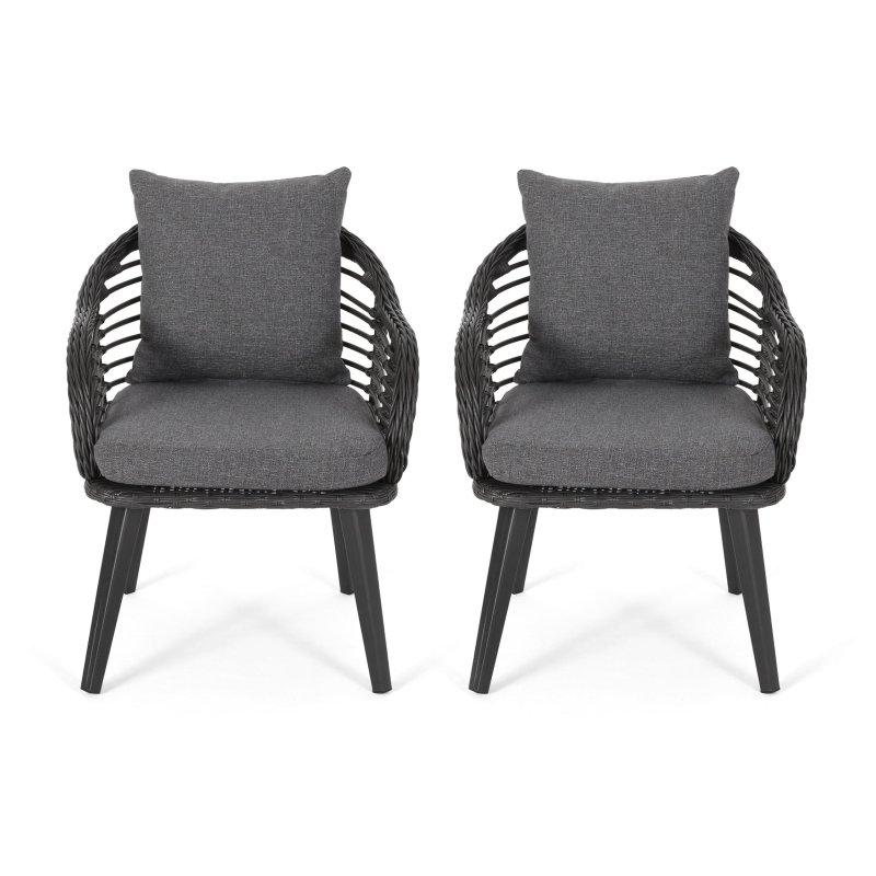 Alüminyum İskeletli Rattan Minderli 2li Bahçe Takımı - 273978