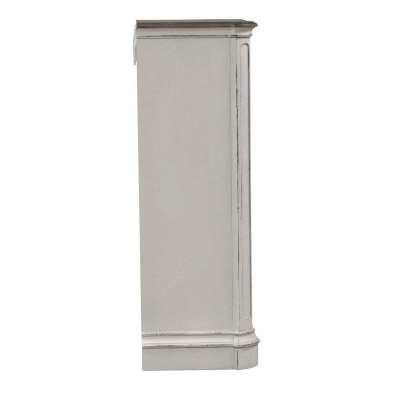 Antik Beyaz Eskitme Kauçuk Ağacı ve Meşe Ahşap 6 Çekmeceli Şifonyer - 72x46x133 cm - 298647