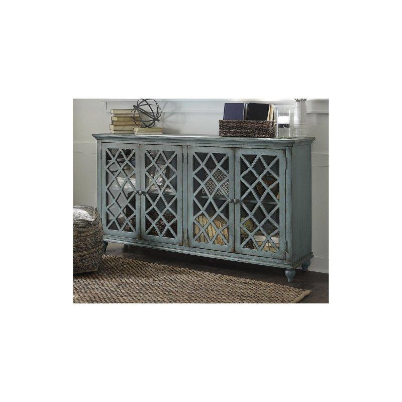 Antik Cam Göbeği Eskitme Cam Kapaklı Ahşap Kitaplık - 174x97x41 cm - 315378
