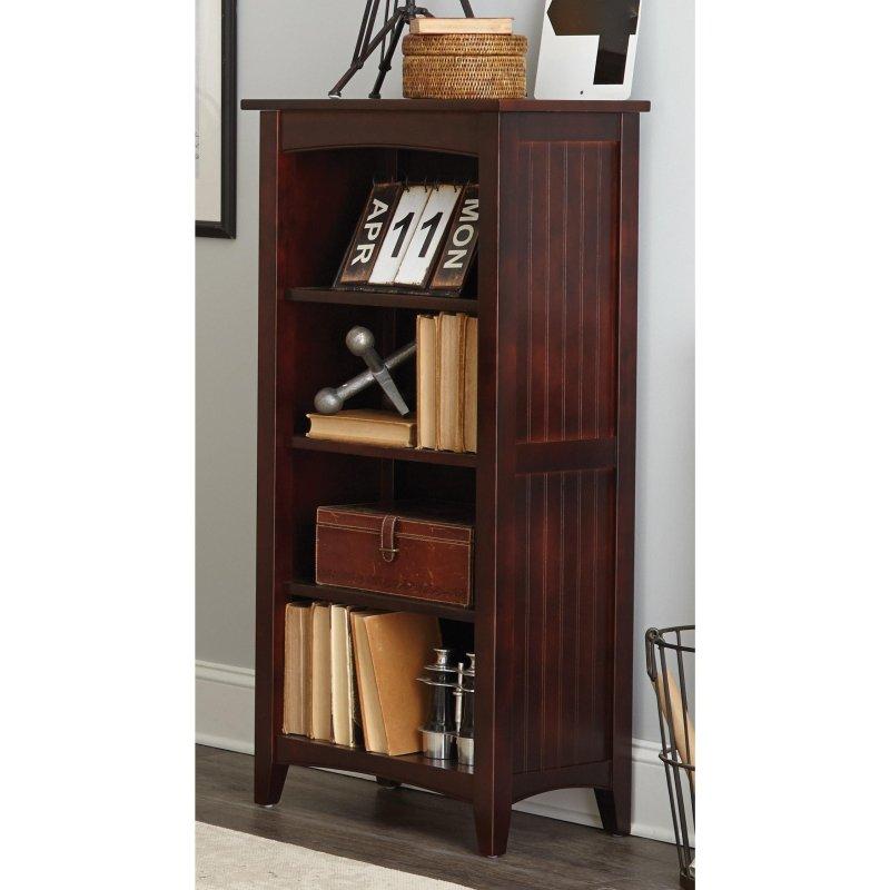 Antrasit Gri Ahşap Ayarlanabilir Raflı Kitaplık - 122 cm - 312972