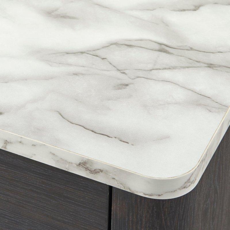 Antrasit Gri MDF Mermer Desenli 5 Çekmeceli Şifonyer - 80x40x103 cm - 300284