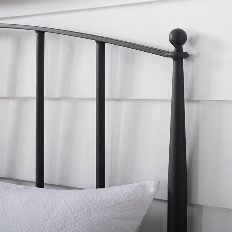 Antrasit Metal Kemerli Parmaklıklı Yatak Başlığı - 155 cm - 334647
