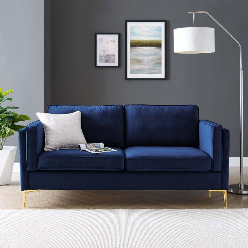 Antrasit Performans Kadife Gold Metal Ayaklı Bohem Koltuk - 181x86 cm - 278806