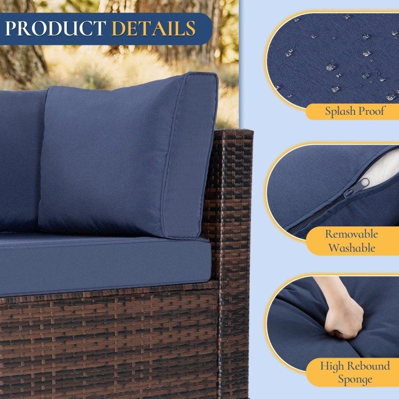 Ateş Çukurlu 8 Parça Rattan Bahçe Takımı - 272917