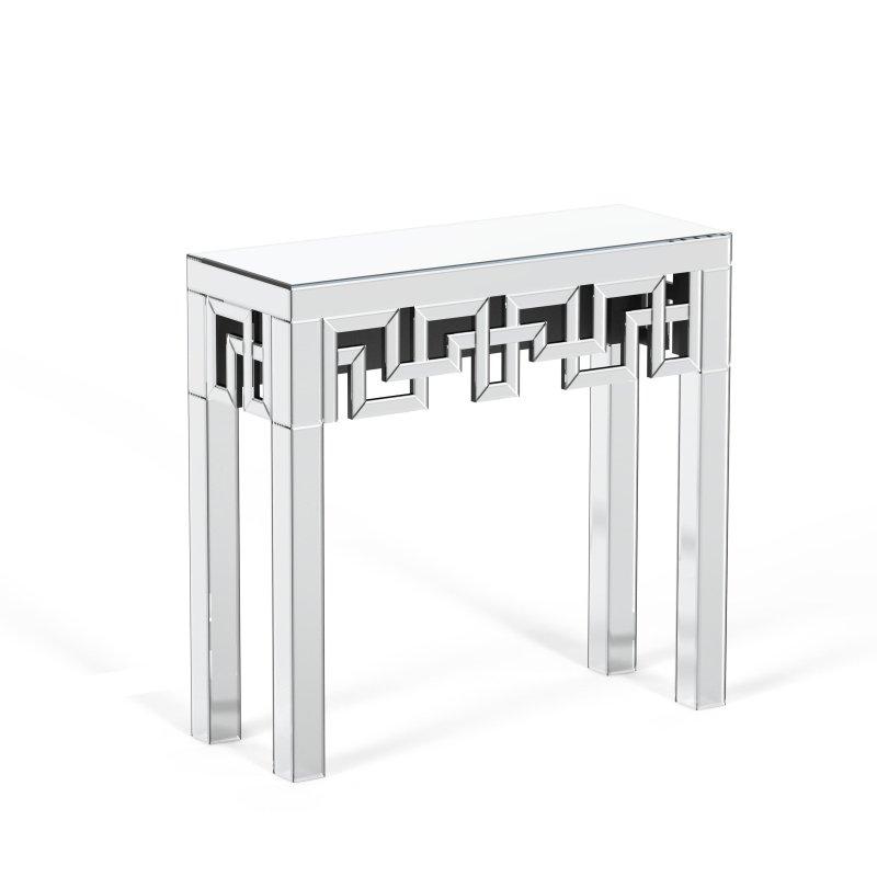 Aynalı MDF Geometrik Desenli Dresuar - 81x30x77 cm - 332347