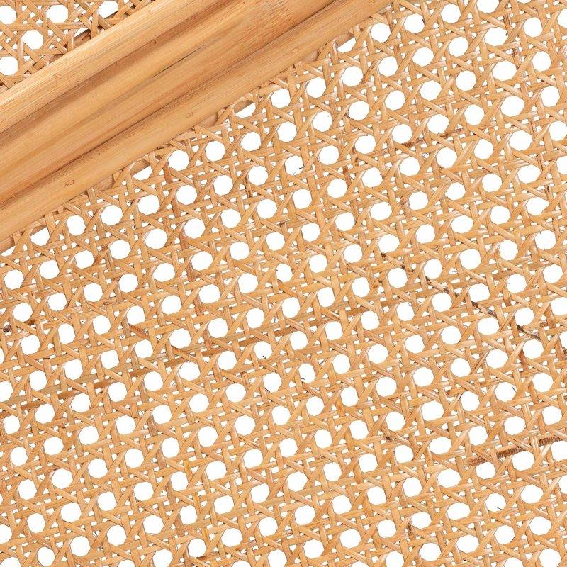 Bal Rengi Rattan El Yapımı Çiçek Tasarımlı Serbest Duran Yatak Başlığı - 335145
