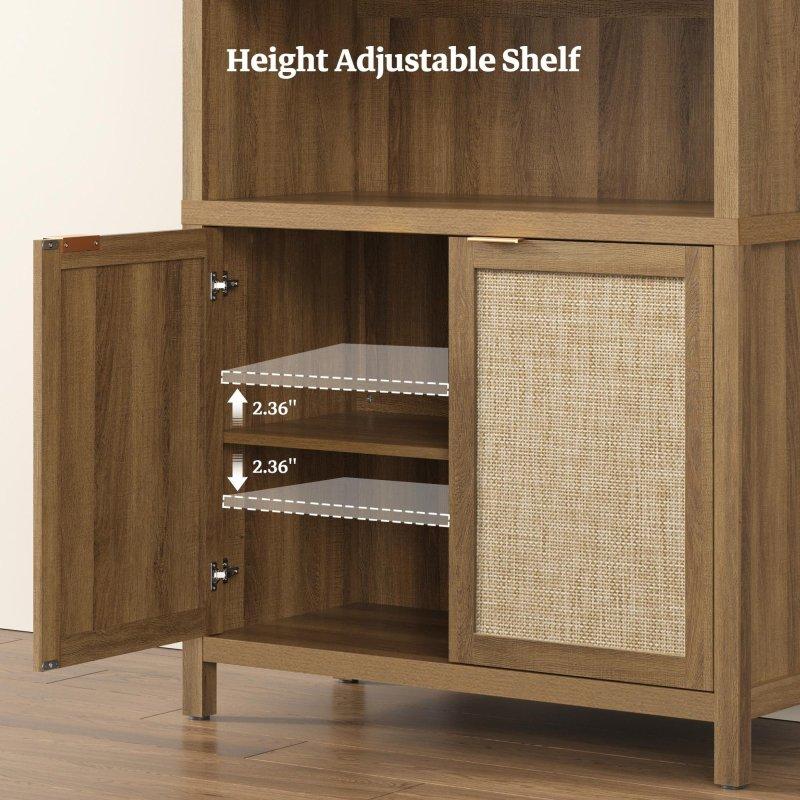 Bej Ahşap Kemerli Kapaklı Kitaplık - 312234