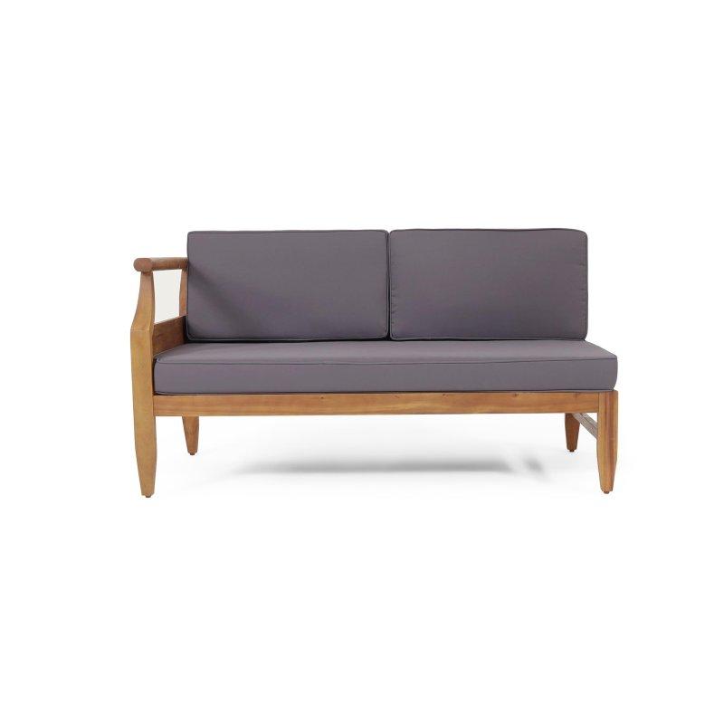 Bej Akasya Ahşap Minderli Köşe 5 Kişilik Bahçe Takımı - 211x211 cm - 272164