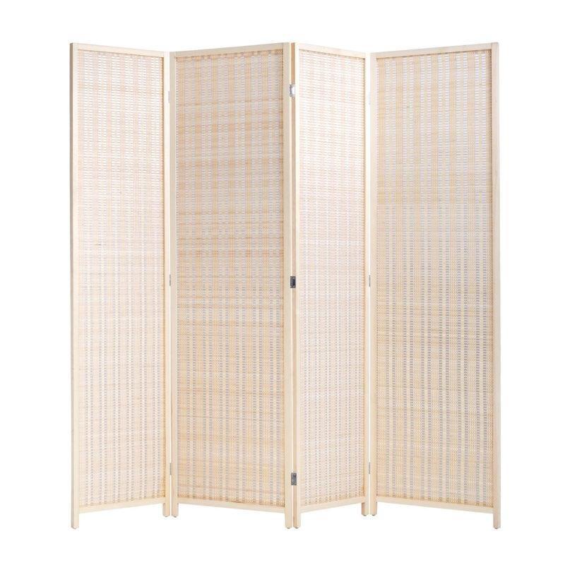 Bej Bambu Ahşap Katlanır Paravan - 181x181 cm - 321649
