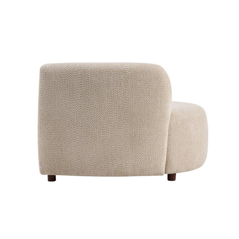 Bej Bukle Kumaş Modüler Kavisli 5 Parça Köşe Koltuk - 280x88 cm - 254889