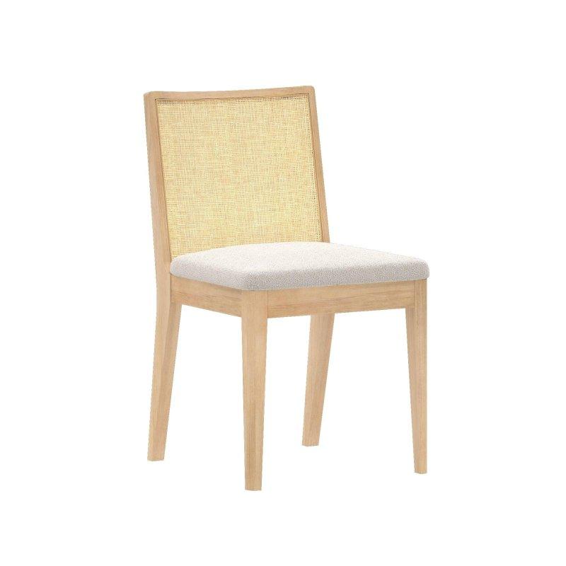 Bej Buklet Oturaklı Masif Ahşap Rattan Sandalye - 253266