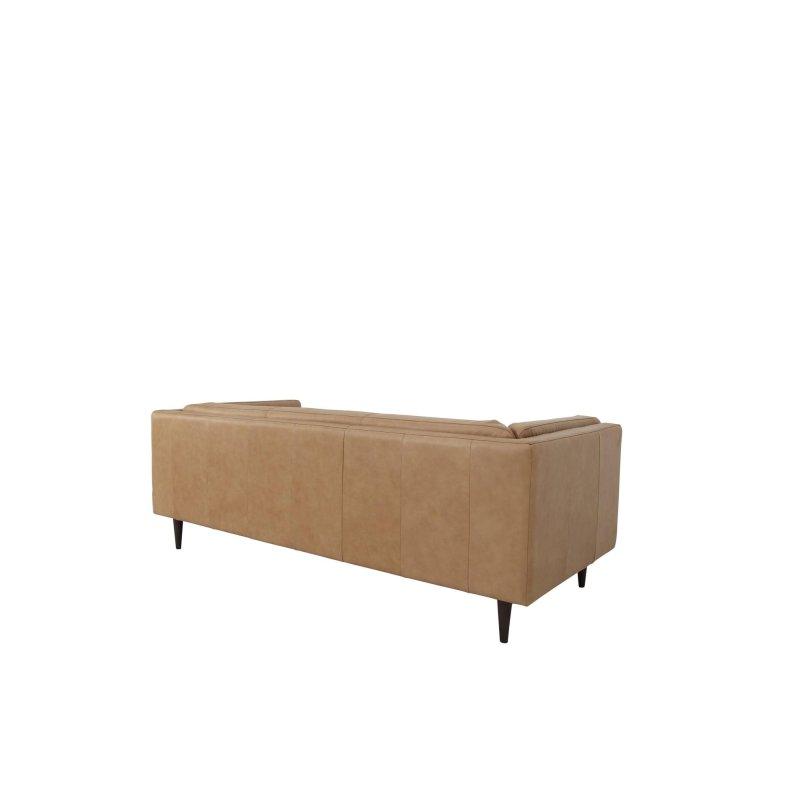 Bej Deri Masif Ahşap Yüzyıl Ortası Tasarım 3 Kişilik Bohem Koltuk - 219 cm - 290940 Bej Deri Masif Ahşap Yüzyıl Ortası Tasarım 3 Kişilik Bohem Koltuk - 219 cm - 290940