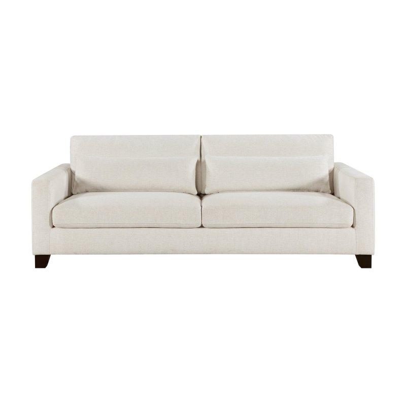 Bej Dokulu Kumaş Puflu Bel Yastıklı Bohem Koltuk - 225 cm - 278712