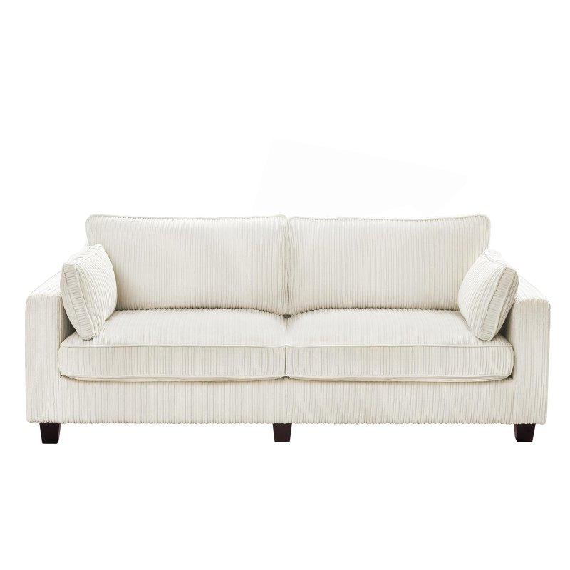 Bej Fitilli Kadife Masif Ahşap Ayaklı 3 Kişilik Çıkarılabilir Minderli Bohem Koltuk - 206x84x67 cm - 291231 Bej Fitilli Kadife Masif Ahşap Ayaklı 3 Kişilik Çıkarılabilir Minderli Bohem Koltuk - 206x84x67 cm - 291231