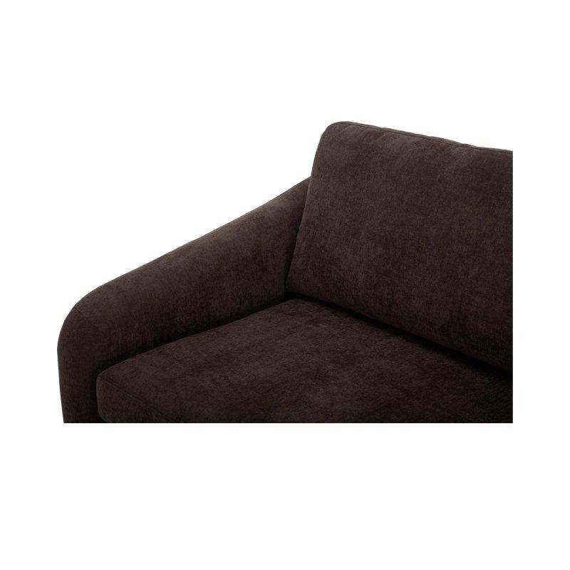 Bej Geri Dönüştürülmüş Polyester 3 Kişilik Ahşap Bohem Koltuk - 283891