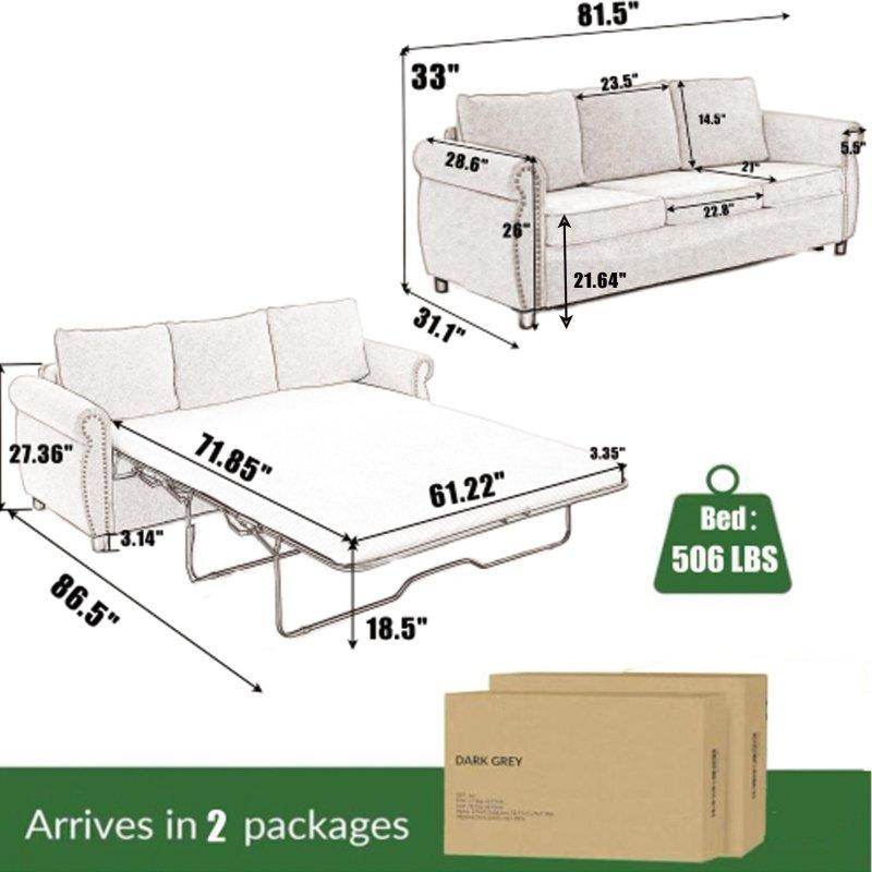 Bej Hafızalı Süngerli Yataklı 3 Kişilik Perçinli Bohem Koltuk - 207 cm - 287008 Bej Hafızalı Süngerli Yataklı 3 Kişilik Perçinli Bohem Koltuk - 207 cm - 287008