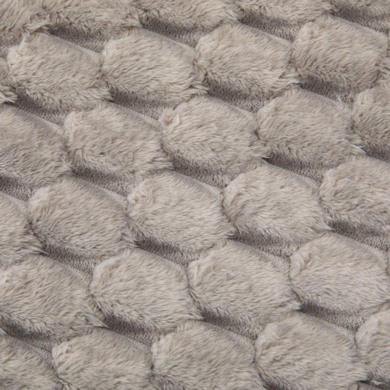 Bej Kabarcık Kadife Modüler U Şekilli Köşe Koltuk İki Adet Puflu - 344x158 cm - 257479