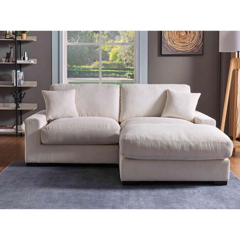 Bej Kadife Puflu Modüler Bohem Koltuk - 215x158 cm - 278588
