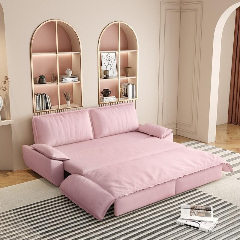 Bej Kadife Yataklı Bohem Koltuk - 186 cm - 279550