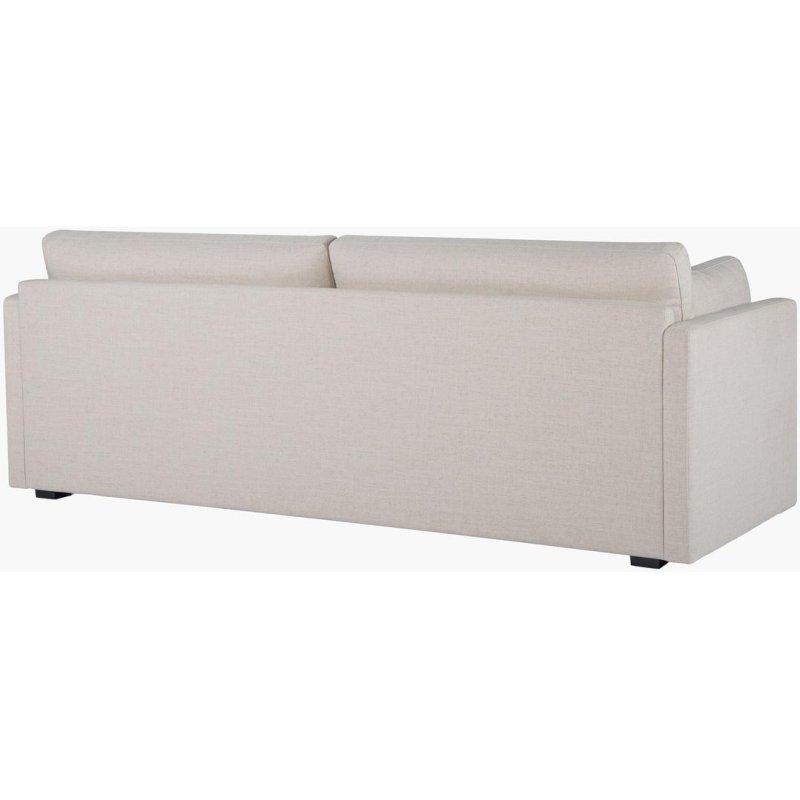 Bej Keten Karışımlı Kauçuk Ağacı Ayaklı 3 Kişilik Modern Koltuk - 232 cm - 289666