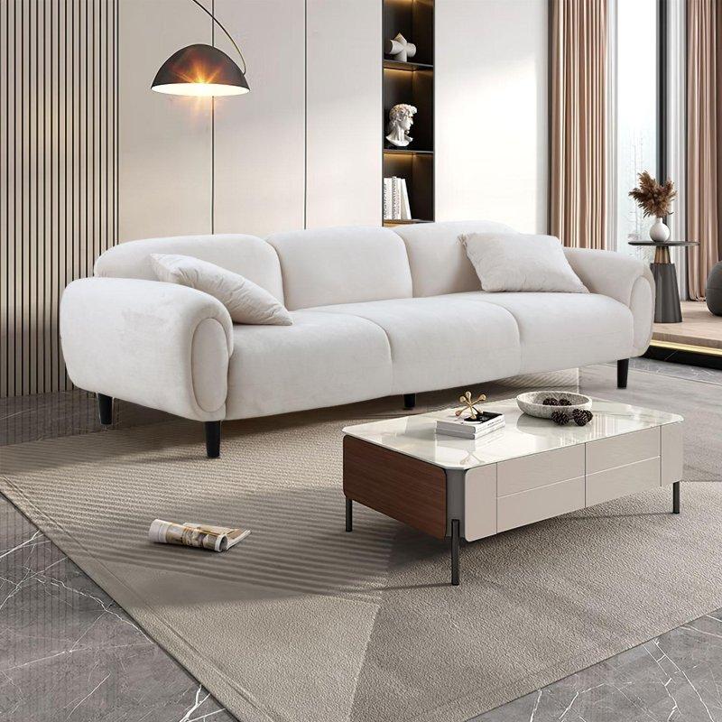 Bej Kumaş 3 Kişilik El Yapımı Modern Bohem Koltuk - 214 cm - 281750 Bej Kumaş 3 Kişilik El Yapımı Modern Bohem Koltuk - 214 cm - 281750
